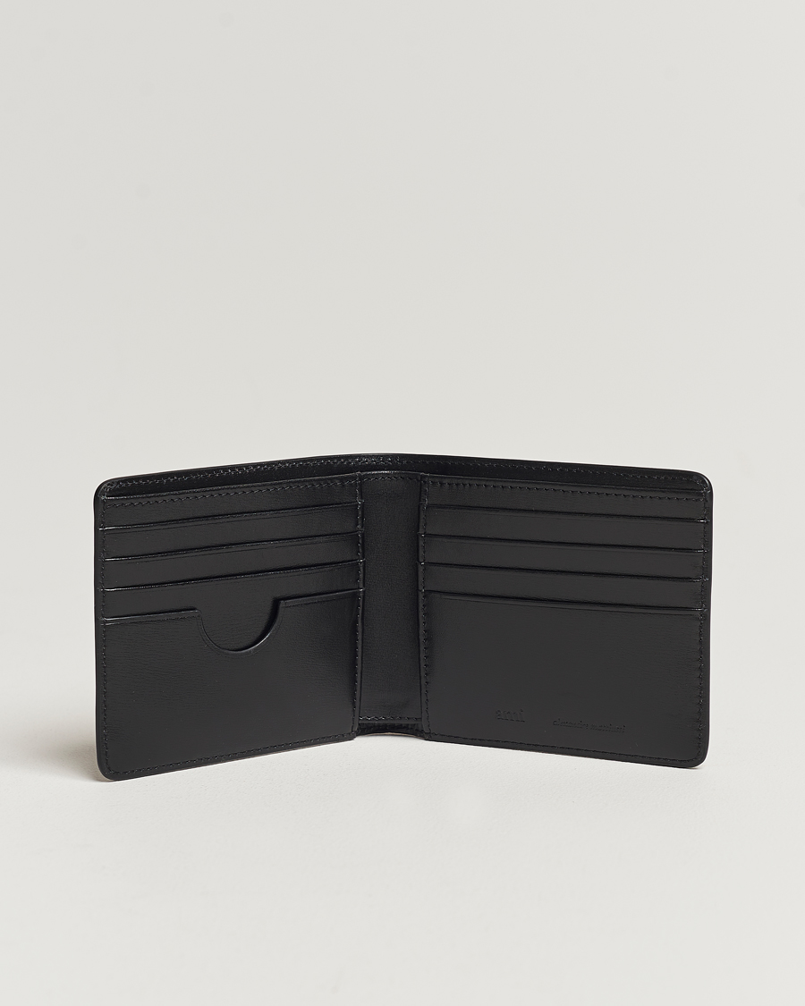Herren | Geldbörsen | AMI | Tonal Heart Logo Leather Wallet Black