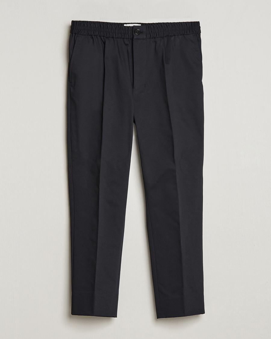 Herren | Hosen | AMI | Cotton Drawstring Trousers Black