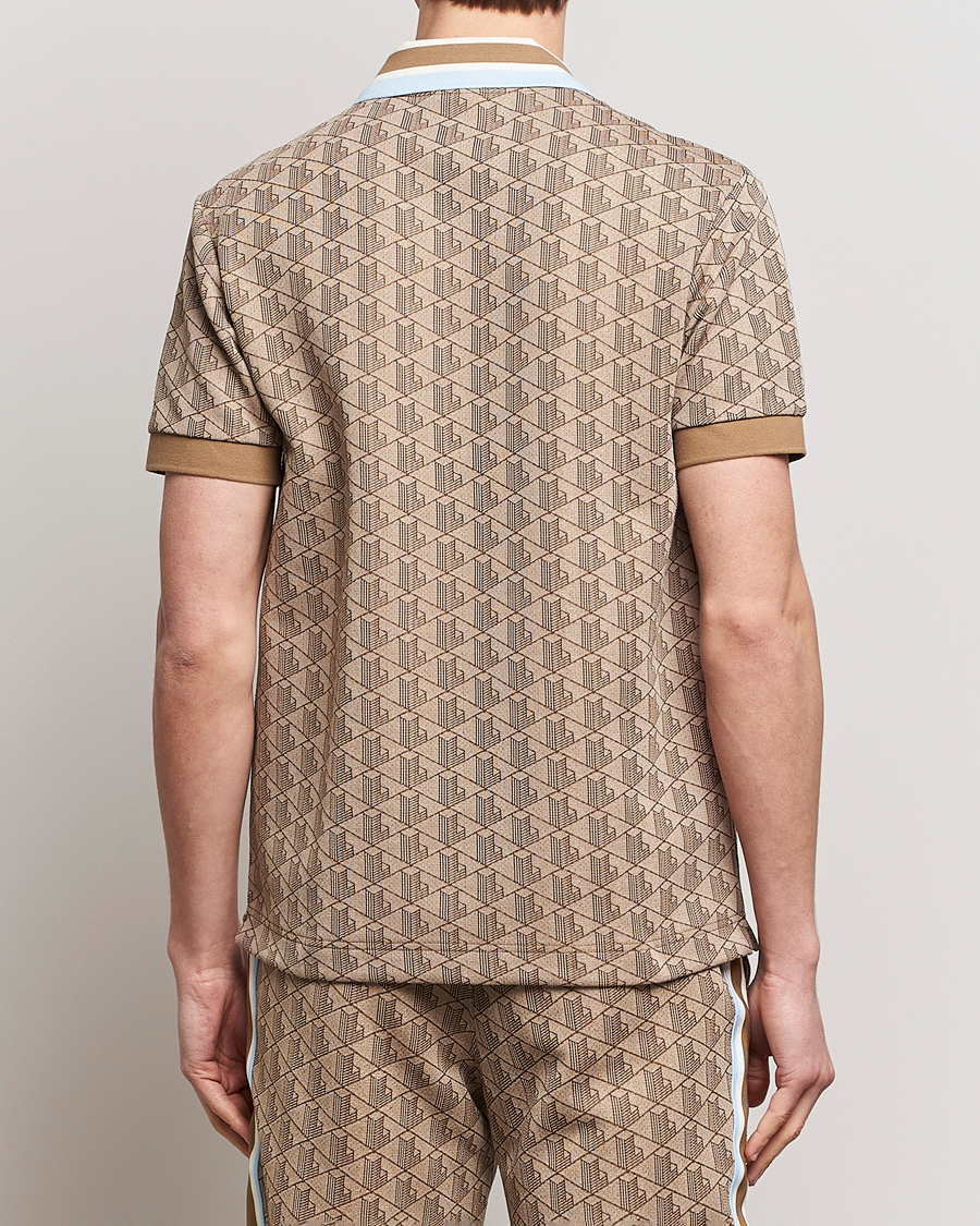 Herren | Poloshirts | Lacoste | Classic Fit Monogram Polo Croissant/Cookie