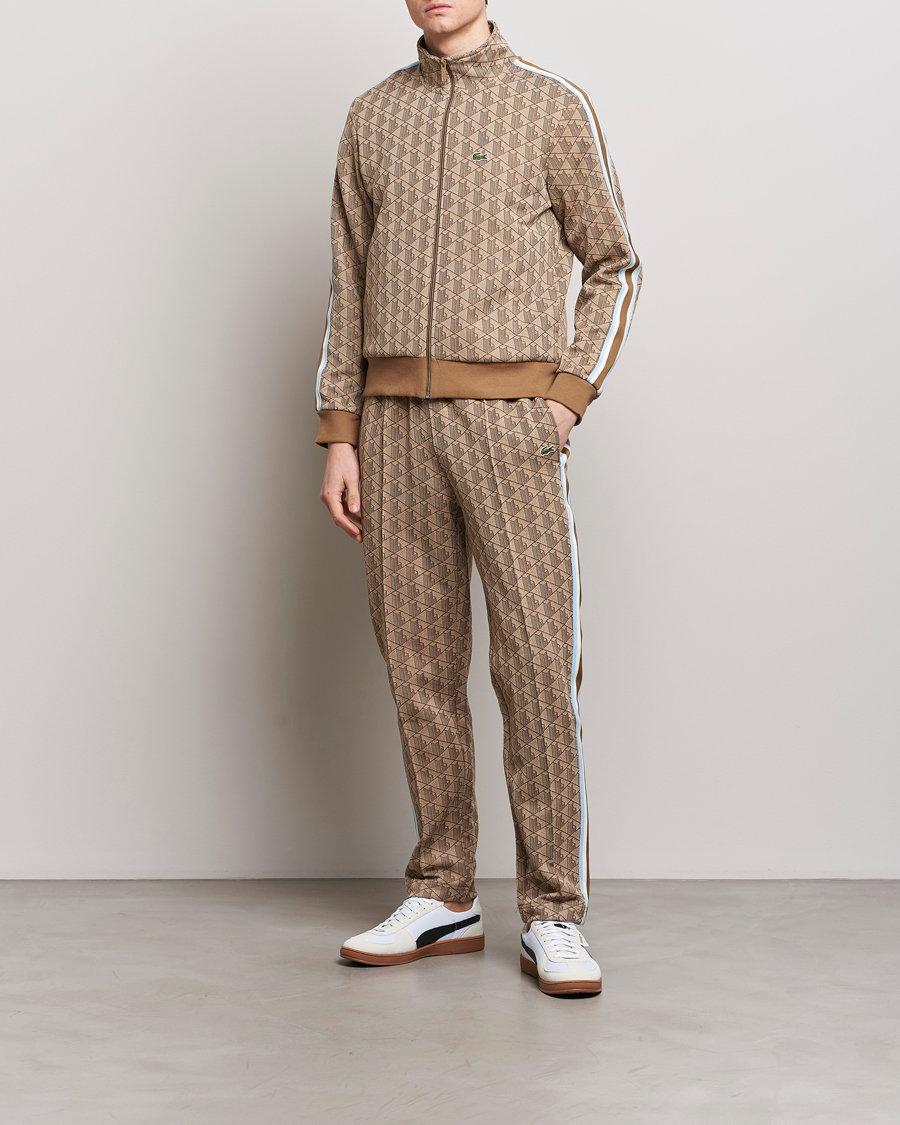 Herren | Pullover | Lacoste | Monogram Full Zip Track Jacket Croissant/Cookie