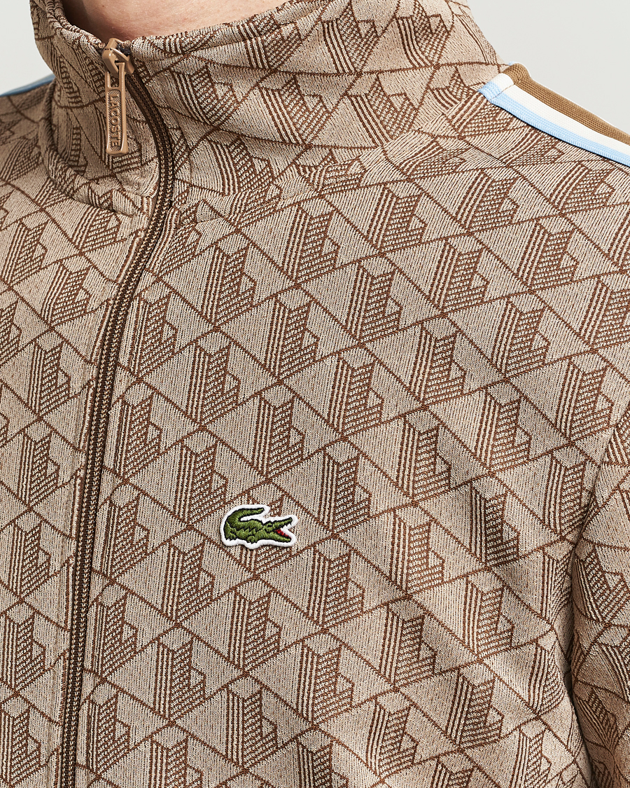 Herren | Pullover | Lacoste | Monogram Full Zip Track Jacket Croissant/Cookie