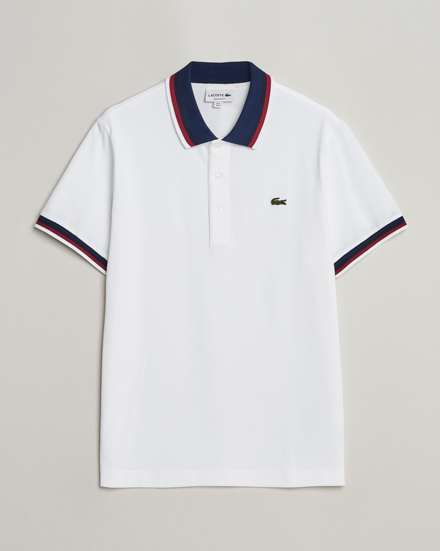 Herren | Poloshirts | Lacoste | Regular Fit Tipped Polo White