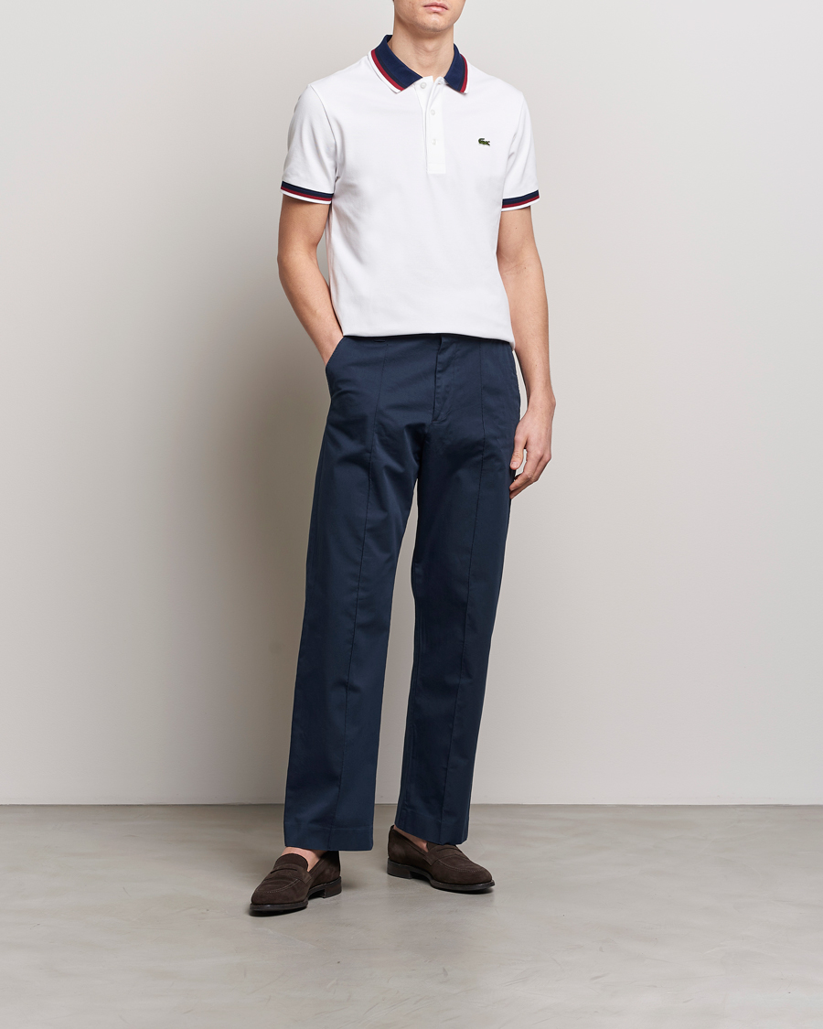 Herren | Poloshirts | Lacoste | Regular Fit Tipped Polo White