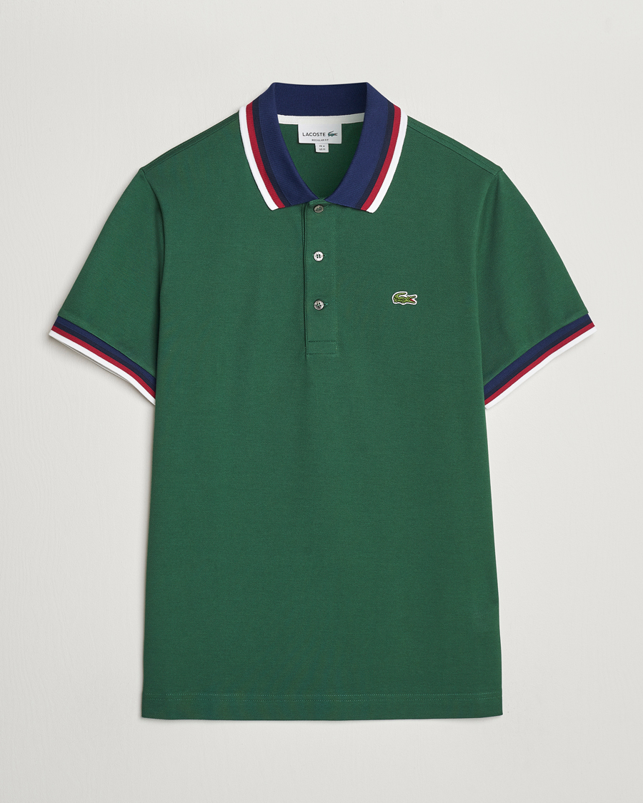 Herren | Poloshirts | Lacoste | Regular Fit Tipped Polo Green