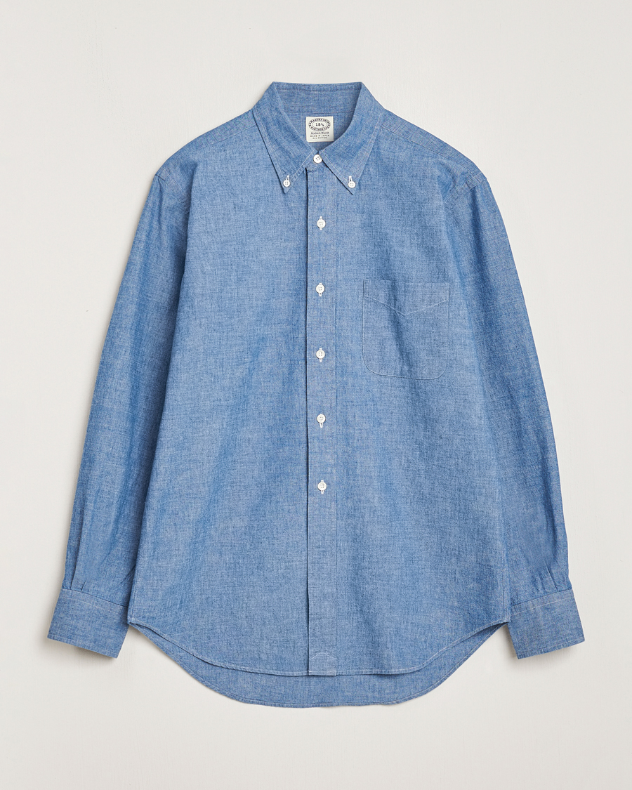 Herren | Hemden | Kamakura Shirts | Vintage Ivy Chambray Button Down Shirt Blue