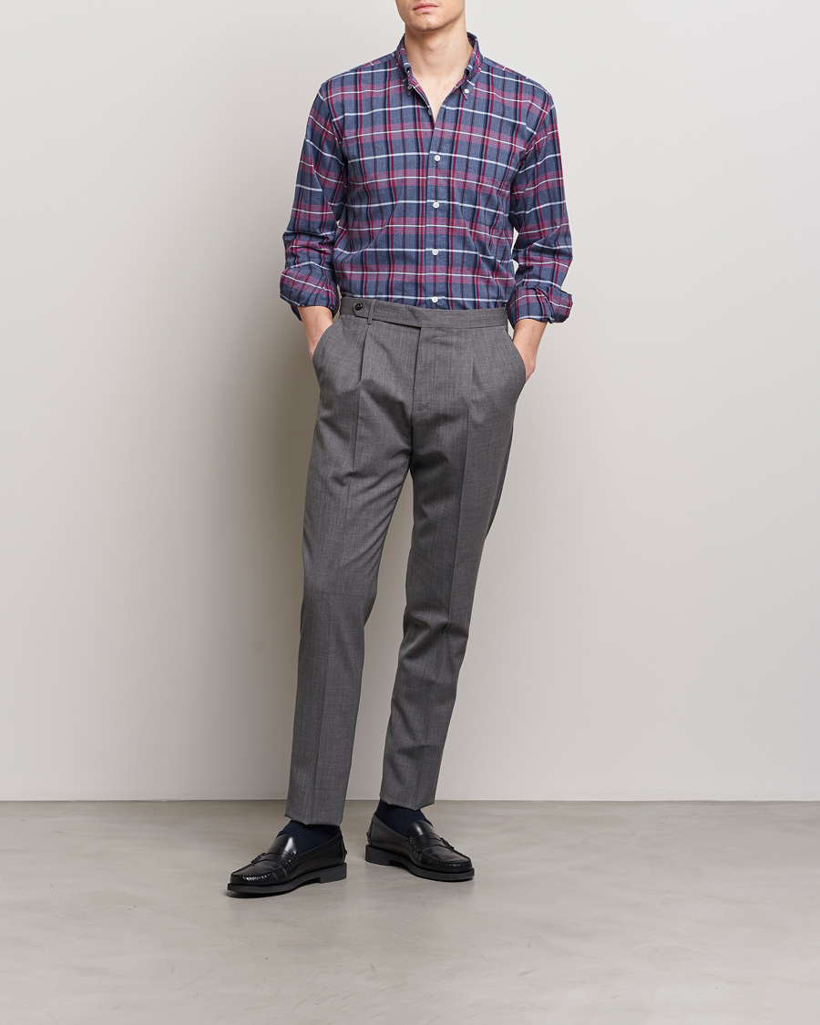 Herren | Hemden | Kamakura Shirts | Vintage Ivy Button Down Shirt Blue Madras