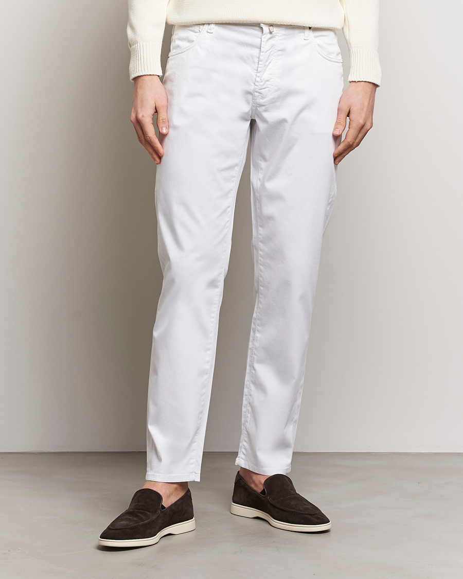 Herren | Slowear | Incotex | 5-Pocket Cotton/Stretch Pants White