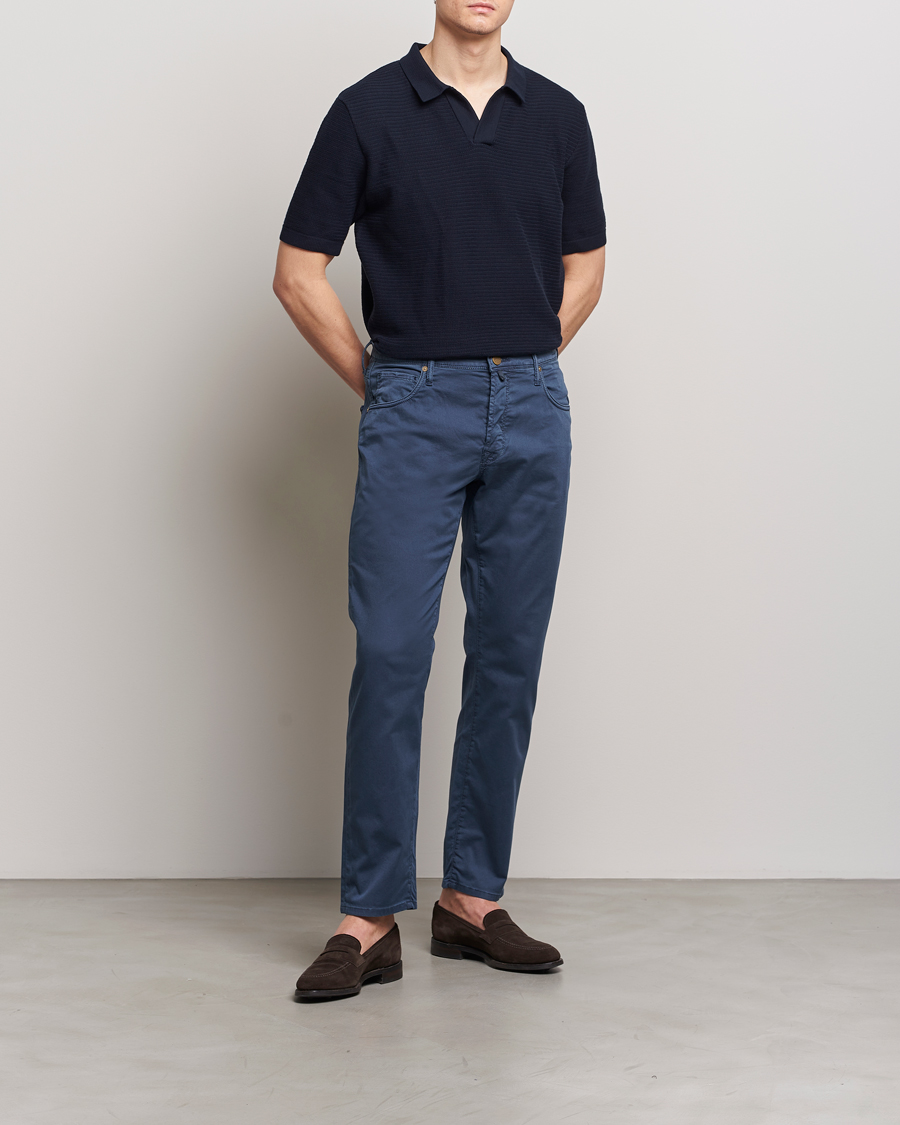 Herren | Hosen | Incotex | 5-Pocket Cotton/Stretch Pants Navy