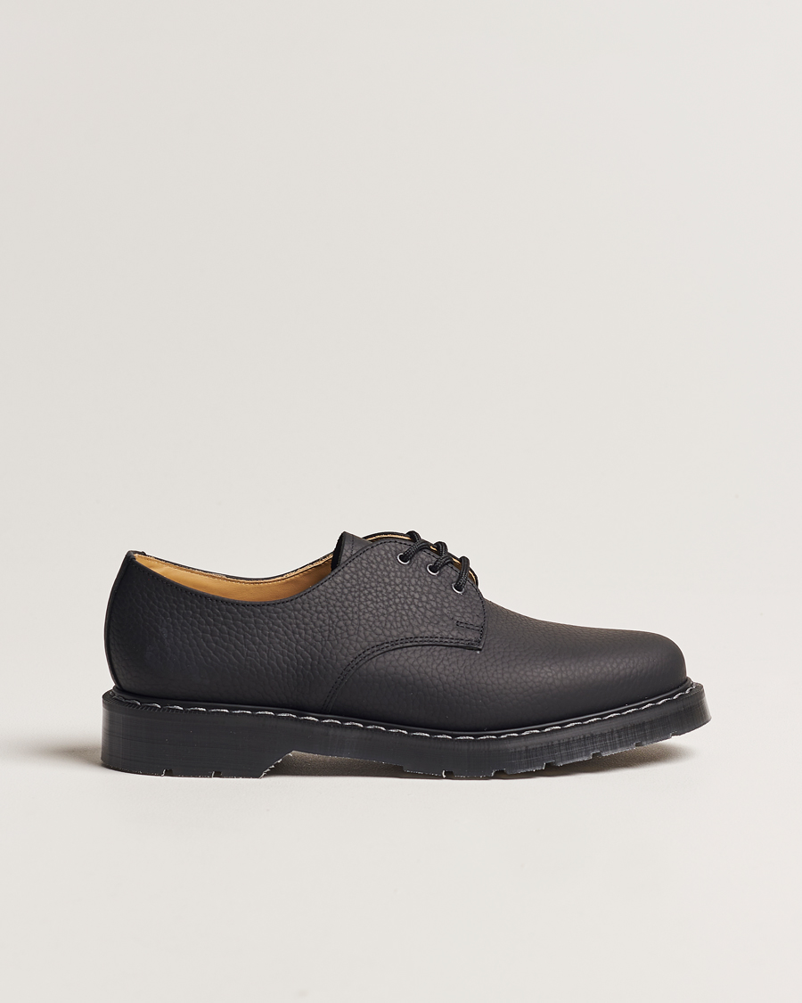 Herren | Solovair 3 Eye Gibson Shoe Black Grain | Solovair | 3 Eye Gibson Shoe Black Grain