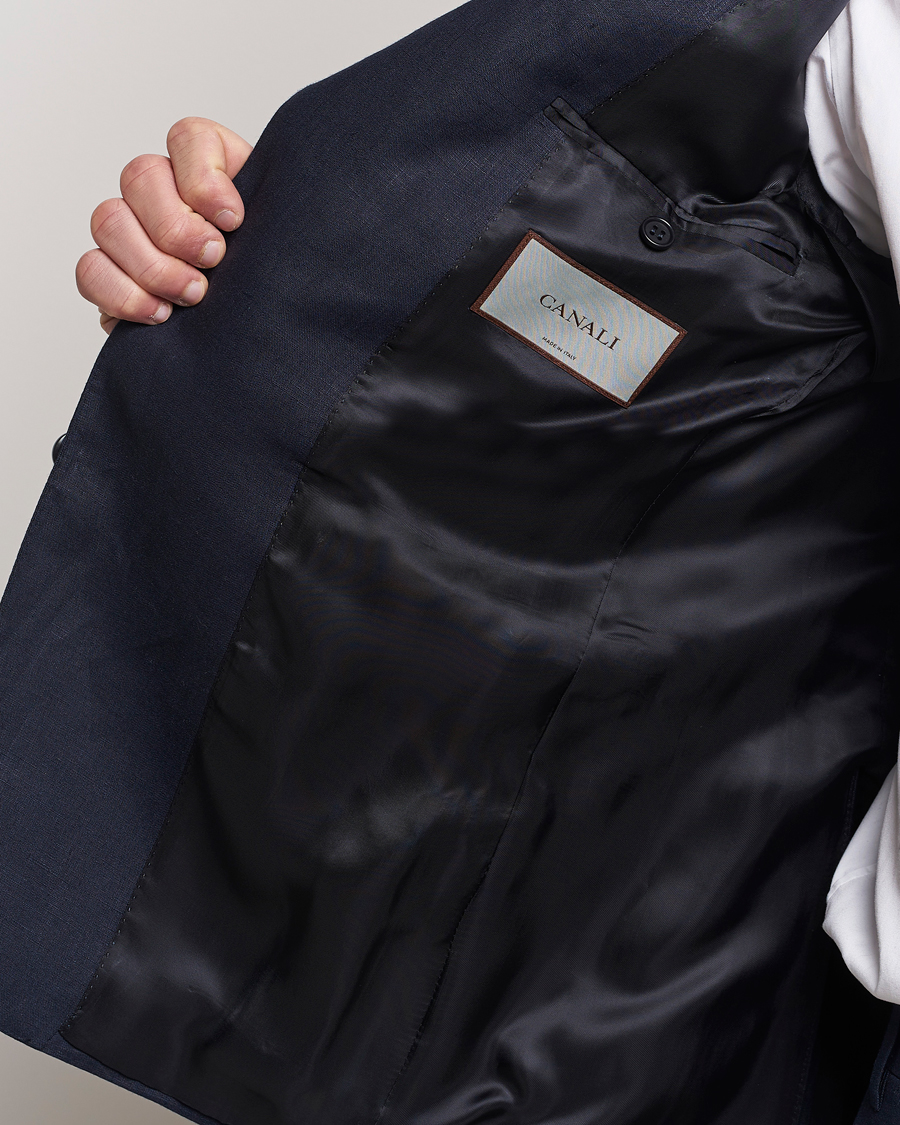 Herren | Anzüge | Canali | Capri Linen Suit Navy