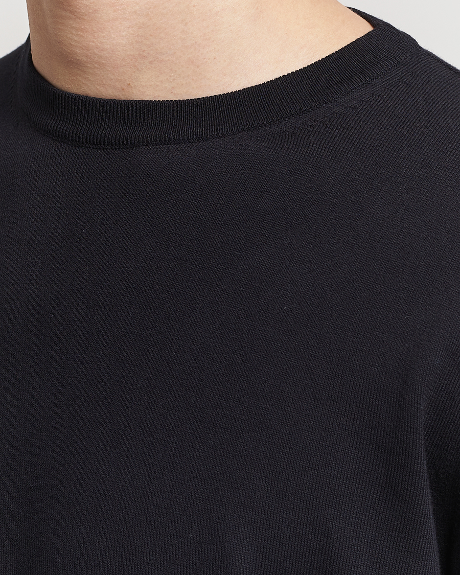 Herren | Pullover | Canali | Cotton Crew Neck Pullover Black