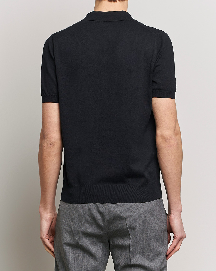Herren | Poloshirts | Canali | Cotton Short Sleeve Polo Black