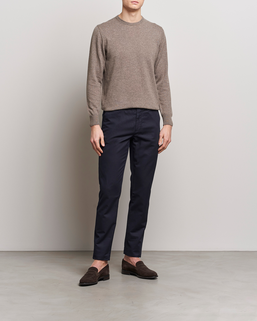 Herren | Hosen | Canali | Cotton/Linen Trousers Navy