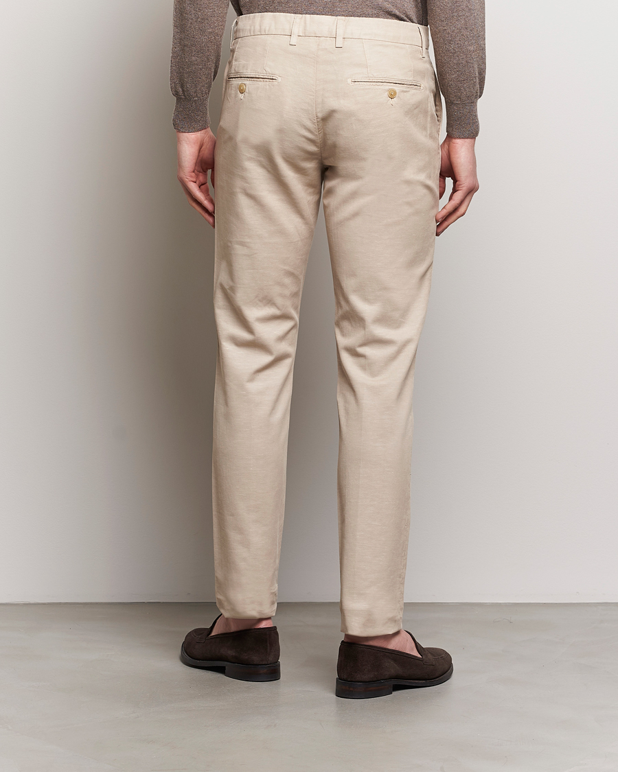 Herren | Hosen | Canali | Cotton/Linen Trousers Light Beige