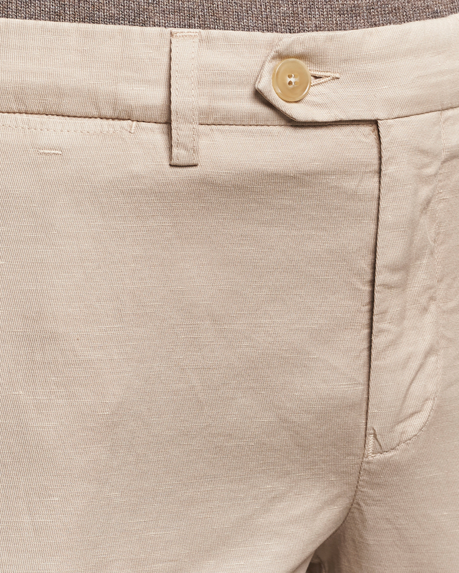 Herren | Hosen | Canali | Cotton/Linen Trousers Light Beige