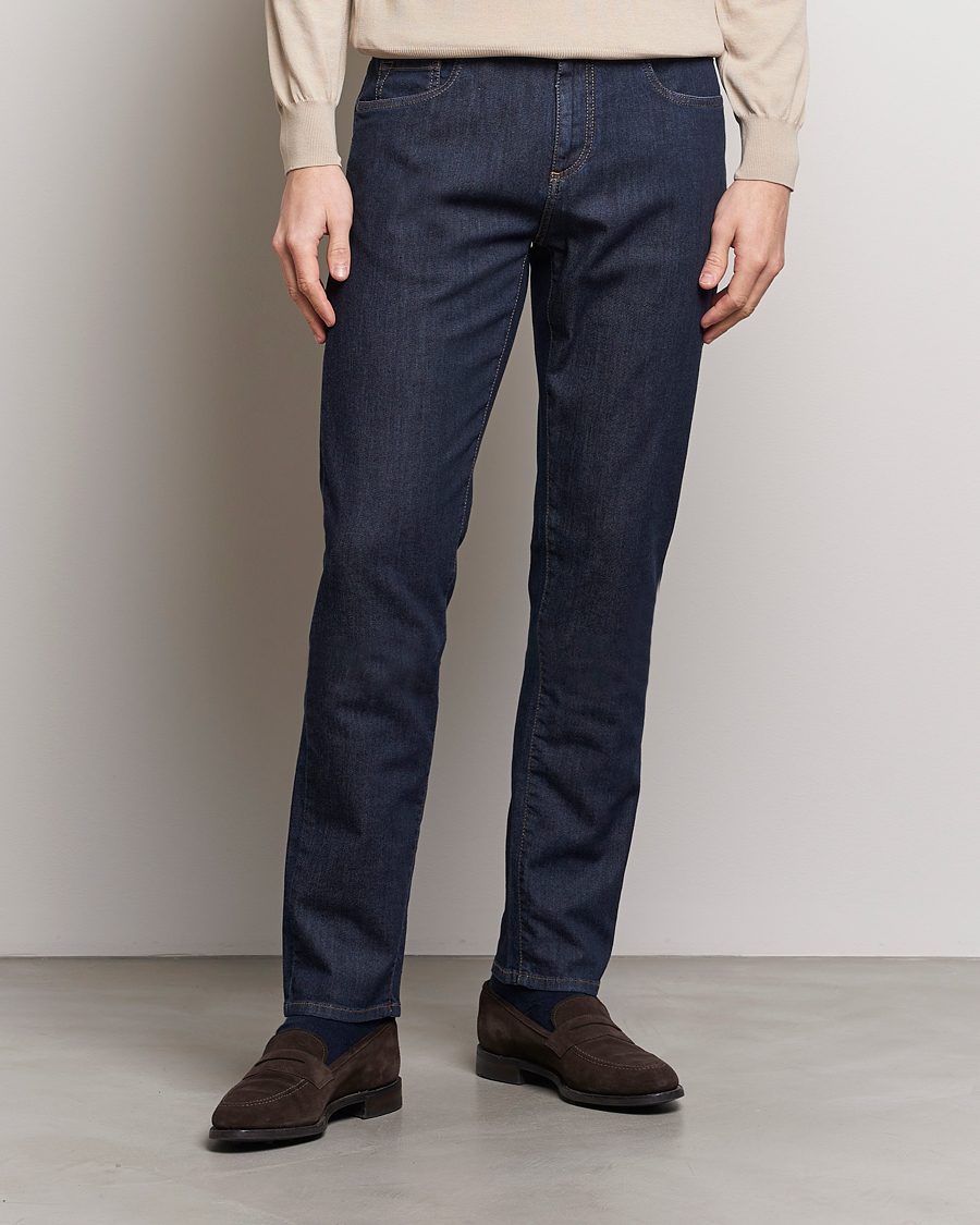 Herren | Slim fit | Canali | Slim Fit 5-Pocket Jeans Dark Indigo
