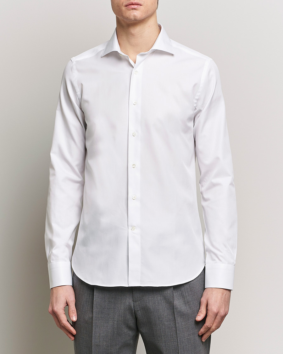Herren | Formelle Hemden | Canali | Slim Fit Cotton Shirt White