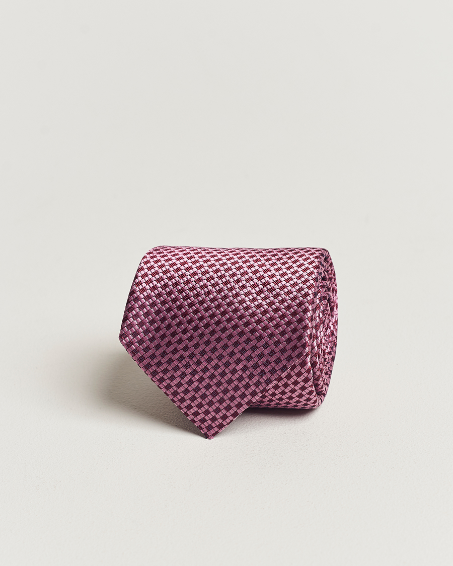 Herren | Canali Microstructure Silk Tie Pink | Canali | Microstructure Silk Tie Pink