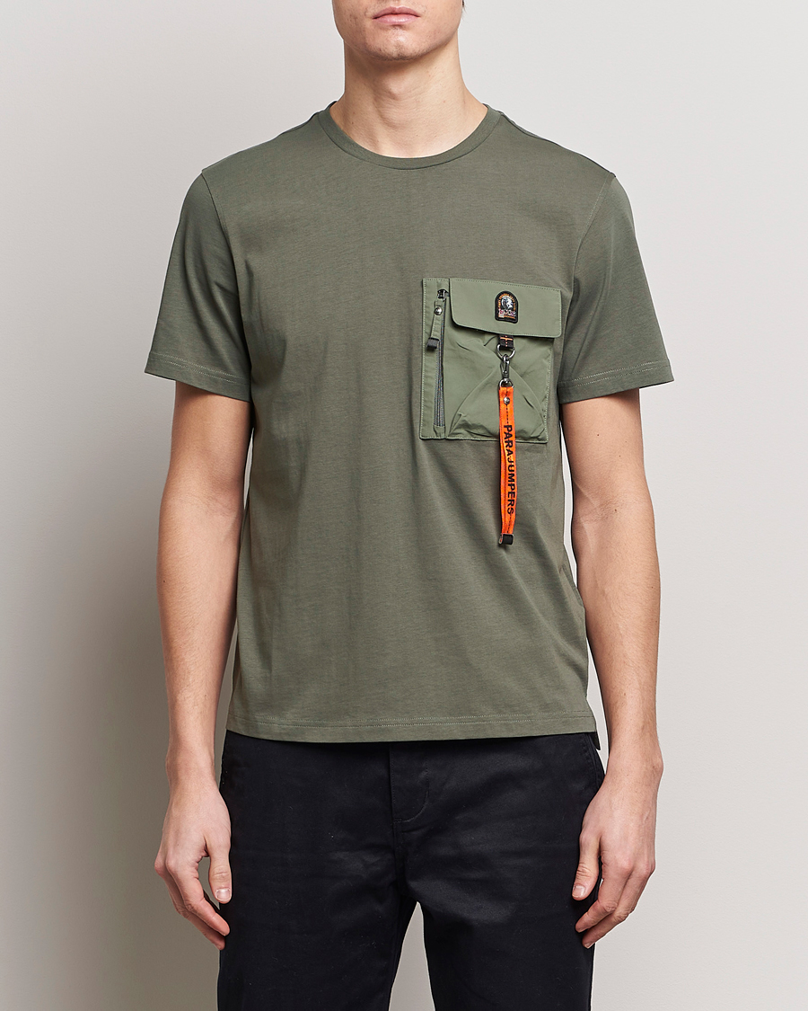 Herren | Parajumpers | Parajumpers | Mojave Pocket Crew Neck T-Shirt Thyme Green