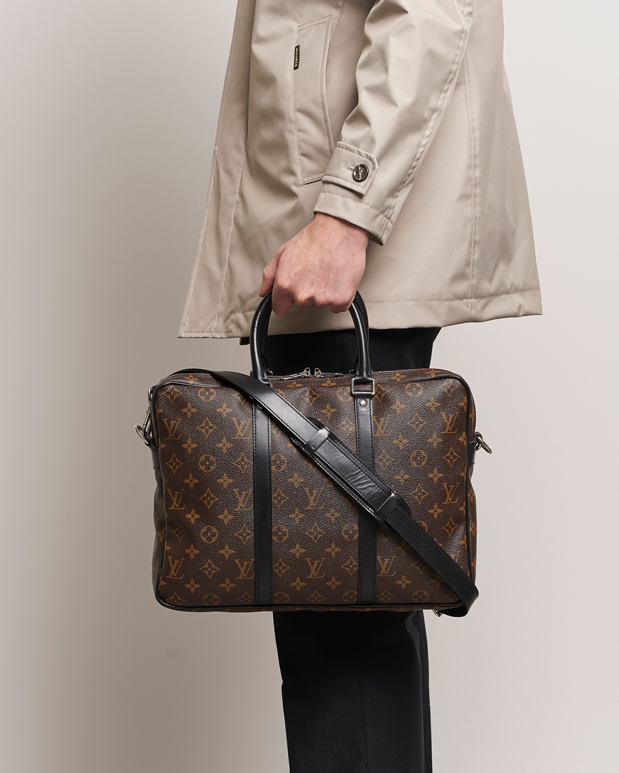 Herren | Pre-Owned & Vintage Bags | Louis Vuitton Pre-Owned | Porte-Documents Voyage Briefcase Monogram Macassar