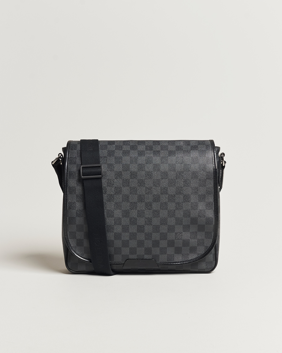 Herren | Louis Vuitton Pre-Owned Daniel MM Satchel Leather Bag Damier Graphite | Louis Vuitton Pre-Owned | Daniel MM Satchel Leather Bag Damier Graphite