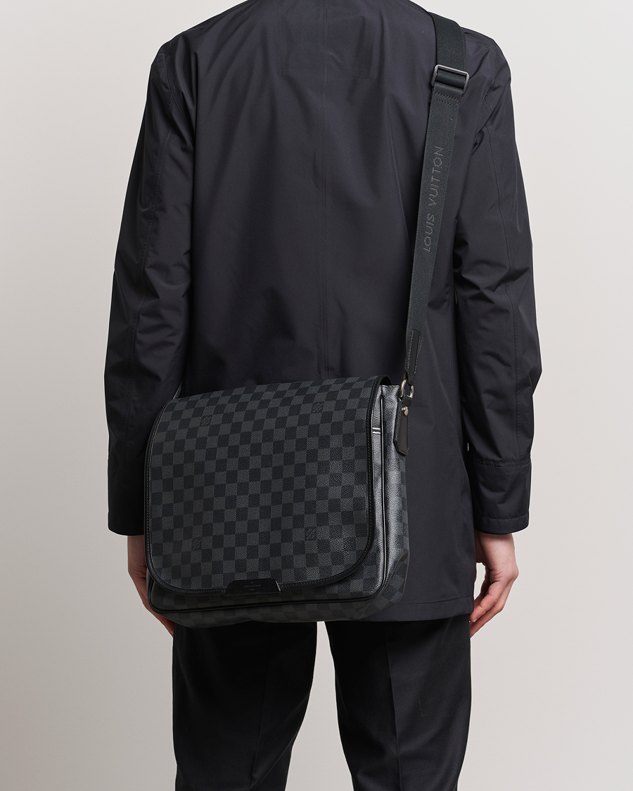 Herren | Pre-Owned & Vintage Bags | Louis Vuitton Pre-Owned | Daniel MM Satchel Leather Bag Damier Graphite