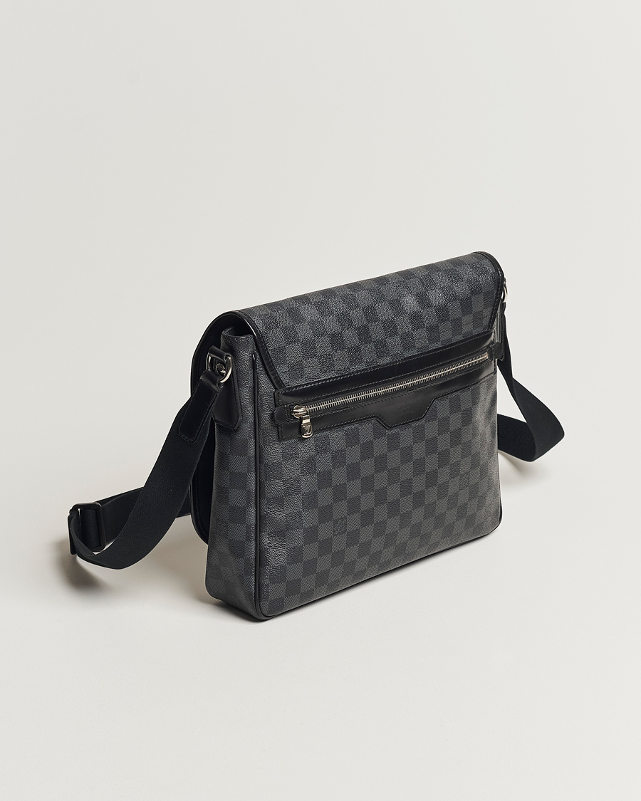 Herren | Louis Vuitton Pre-Owned Daniel MM Satchel Leather Bag Damier Graphite | Louis Vuitton Pre-Owned | Daniel MM Satchel Leather Bag Damier Graphite