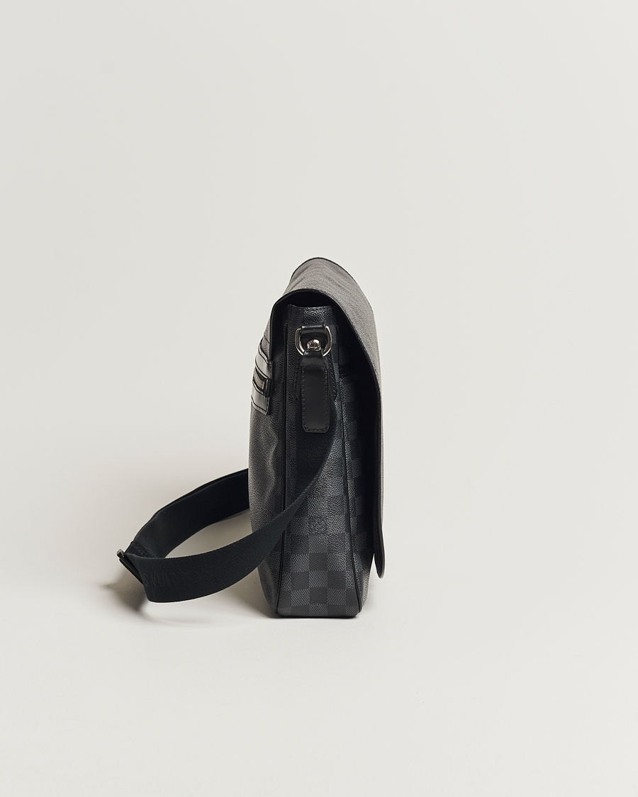 Herren | Louis Vuitton Pre-Owned Daniel MM Satchel Leather Bag Damier Graphite | Louis Vuitton Pre-Owned | Daniel MM Satchel Leather Bag Damier Graphite