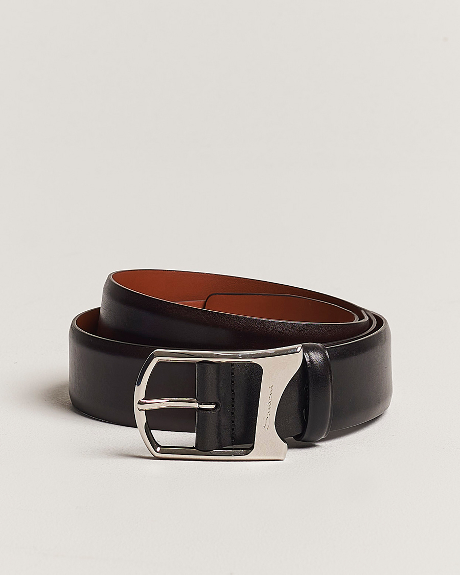 Herren | Santoni Adjustable Belt Brown Leather | Santoni | Adjustable Belt Brown Leather