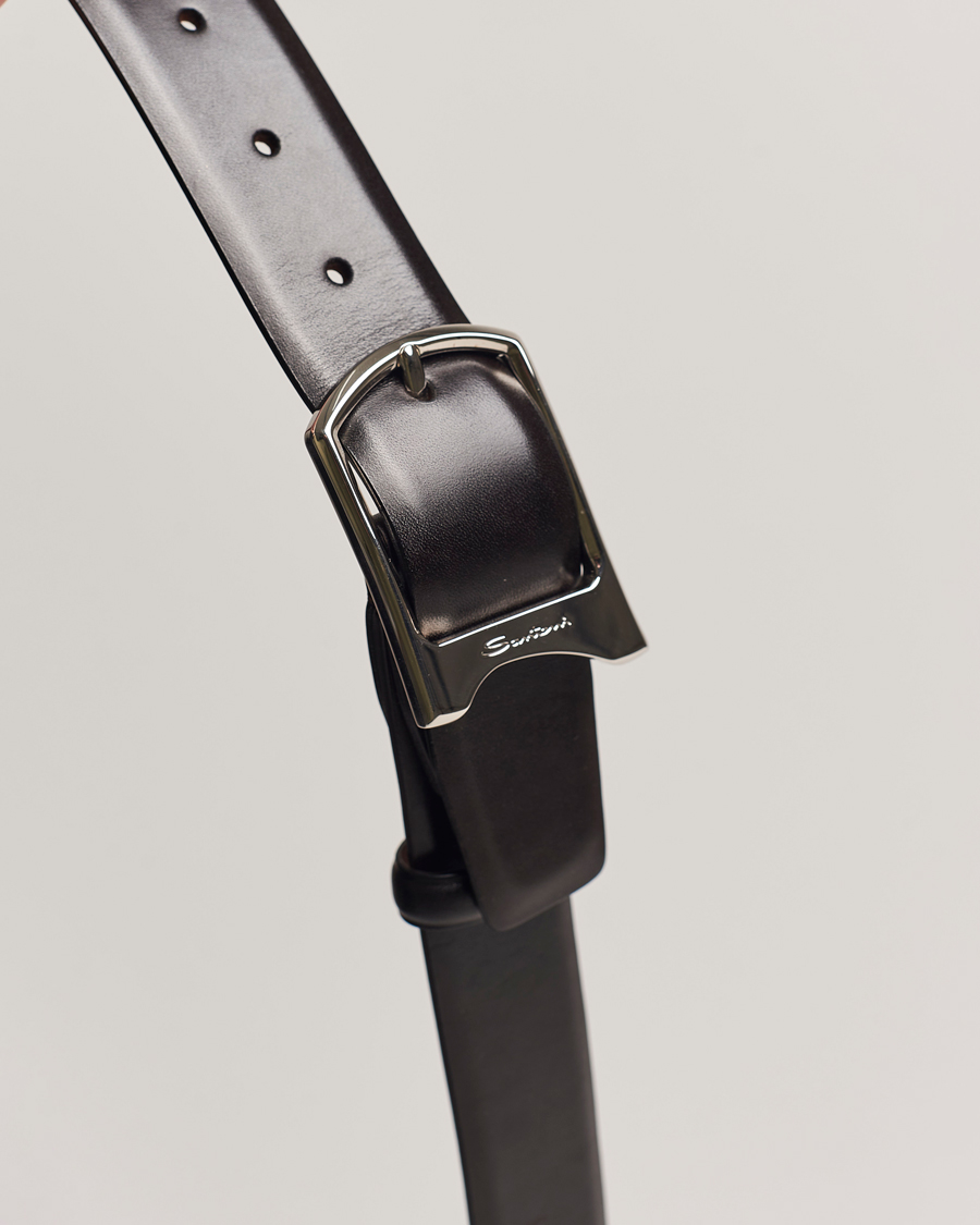 Herren | Santoni Adjustable Belt Brown Leather | Santoni | Adjustable Belt Brown Leather