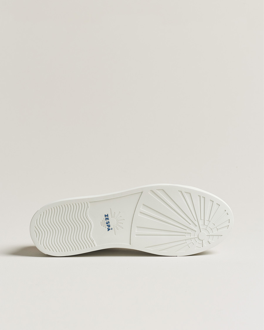 Herren | Zespà ZSP4 Nappa Leather Sneakers White/Yellow | Zespà | ZSP4 Nappa Leather Sneakers White/Yellow