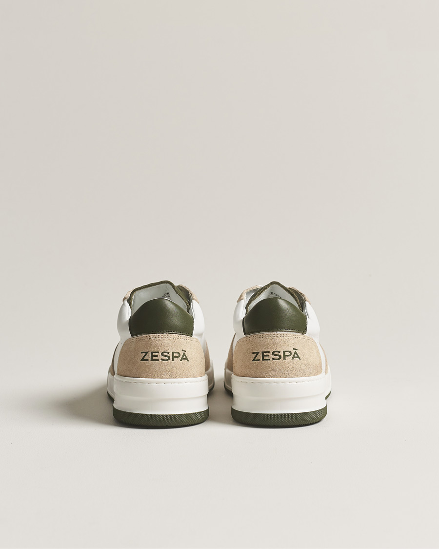 Herren | Zespà ZSP23 MAX Nappa/Suede Sneakers Off White/Khaki | Zespà | ZSP23 MAX Nappa/Suede Sneakers Off White/Khaki