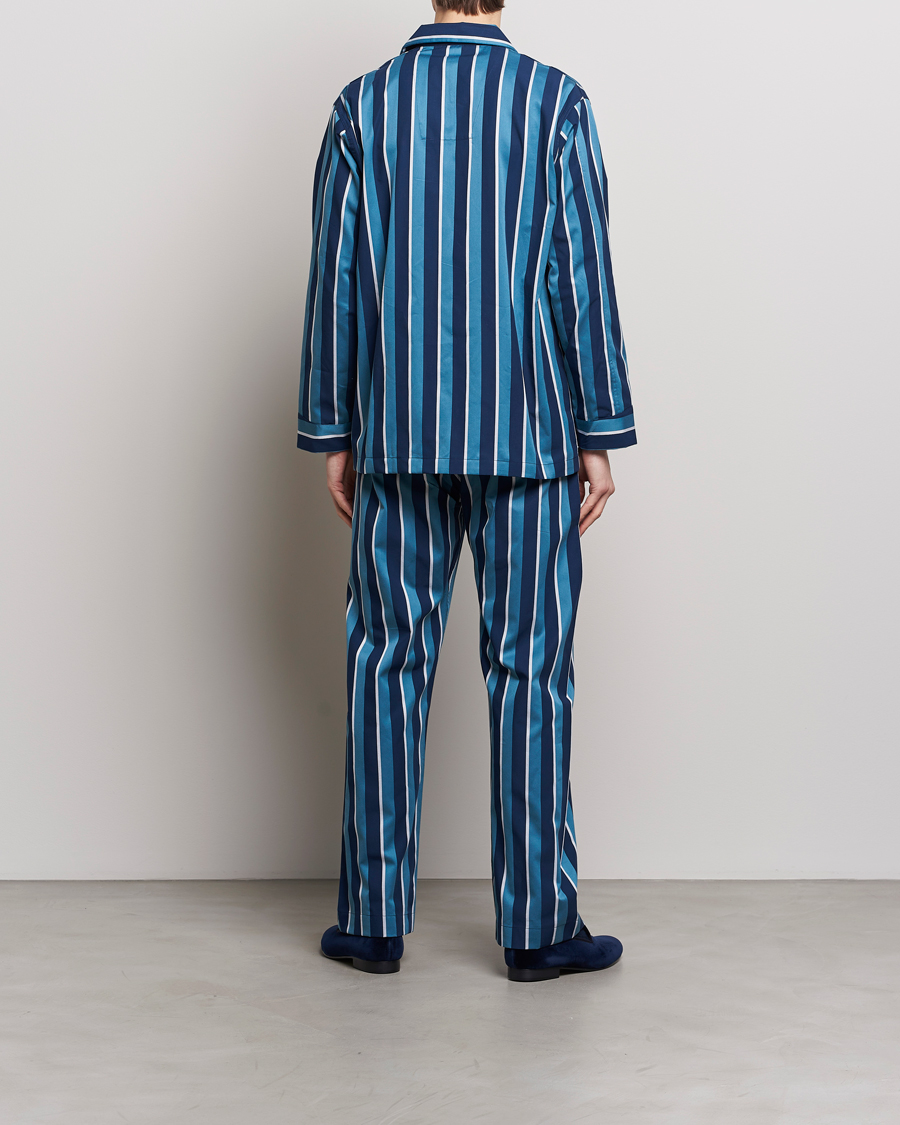 Herren |  | Derek Rose | Cotton Striped Pyjama Set Teal