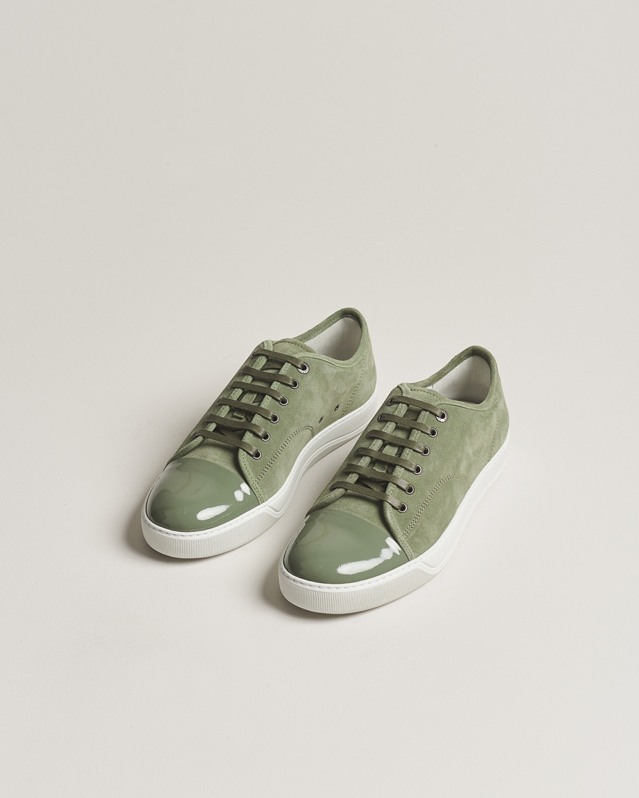 Herren | Wildlederschuhe | Lanvin | Patent Cap Toe Sneaker Green