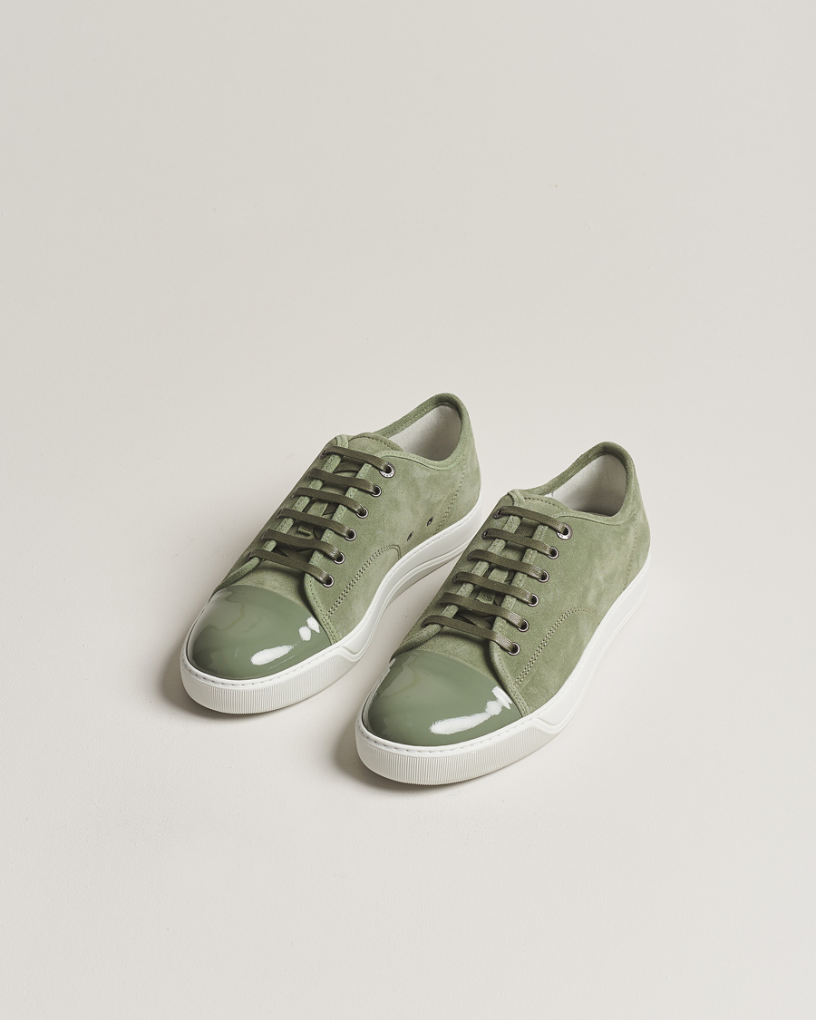 Herren | Lanvin Patent Cap Toe Sneaker Green | Lanvin | Patent Cap Toe Sneaker Green