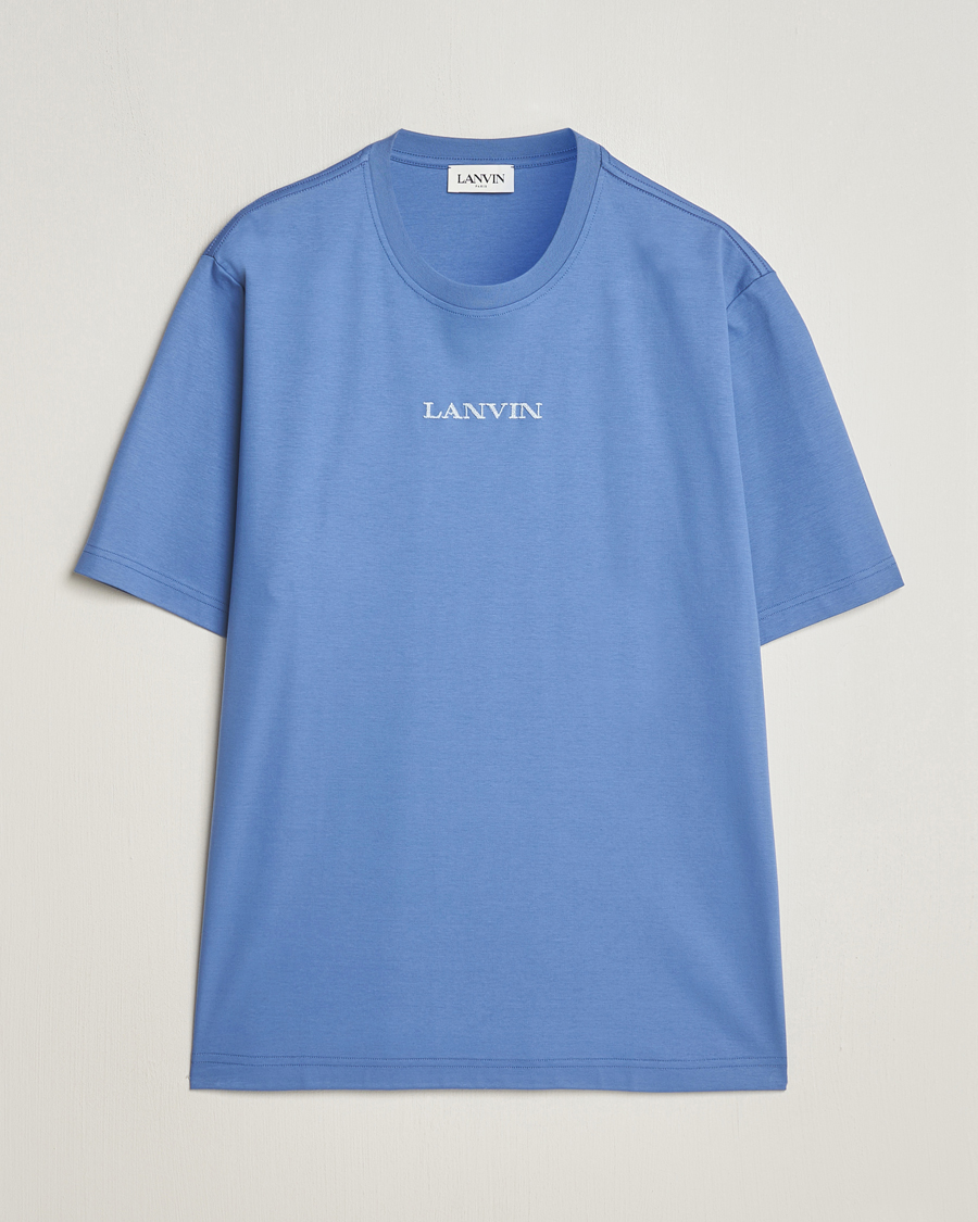 Herren | T-Shirts | Lanvin | Embroidered Logo T-Shirt Cornflower
