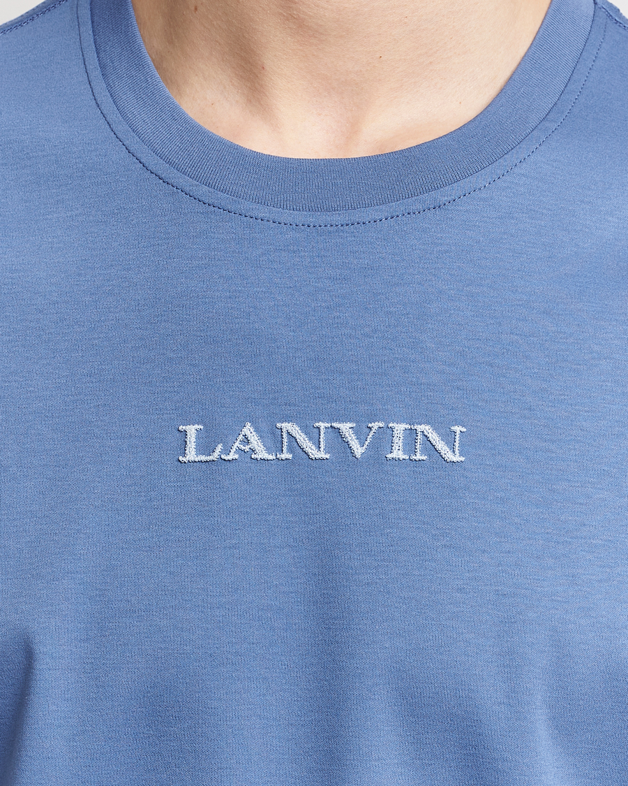 Herren | T-Shirts | Lanvin | Embroidered Logo T-Shirt Cornflower