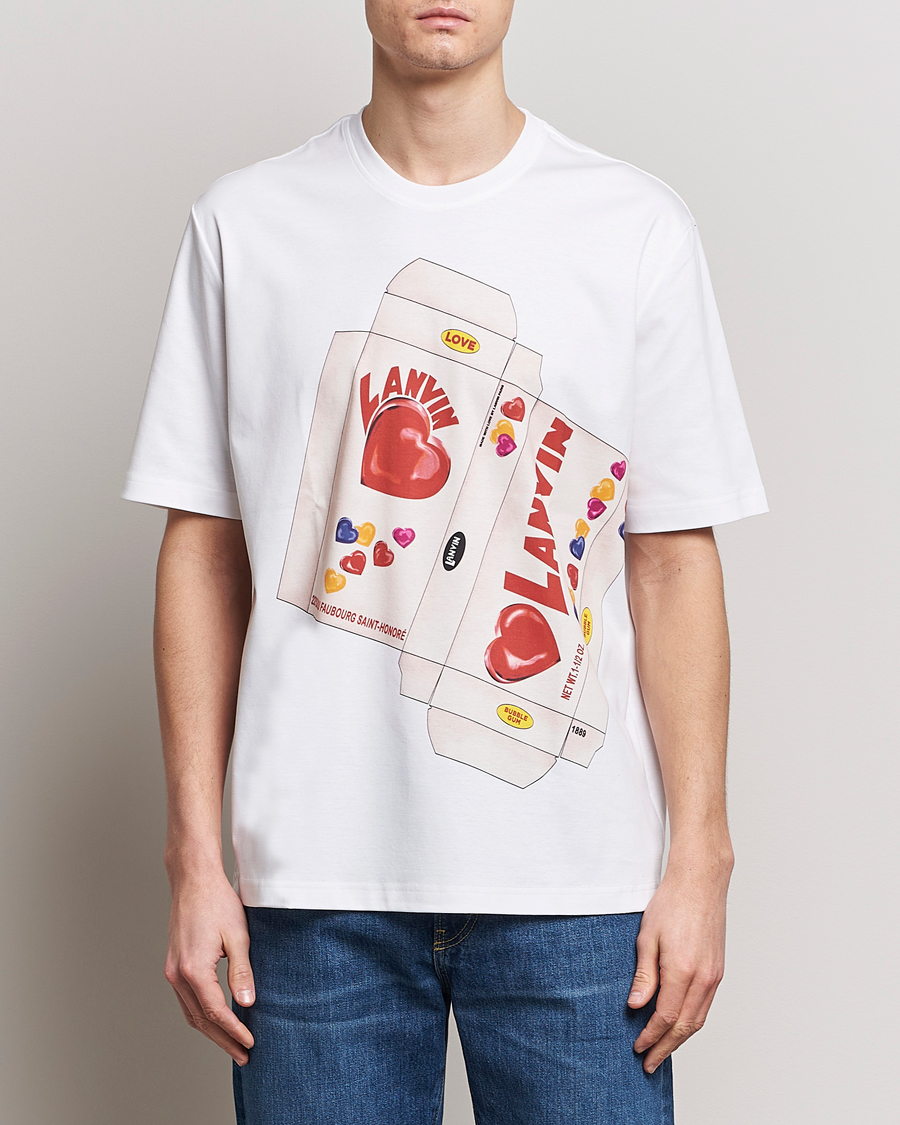 Herren | Lanvin | Lanvin | Bonbon Printed T-Shirt Optic White
