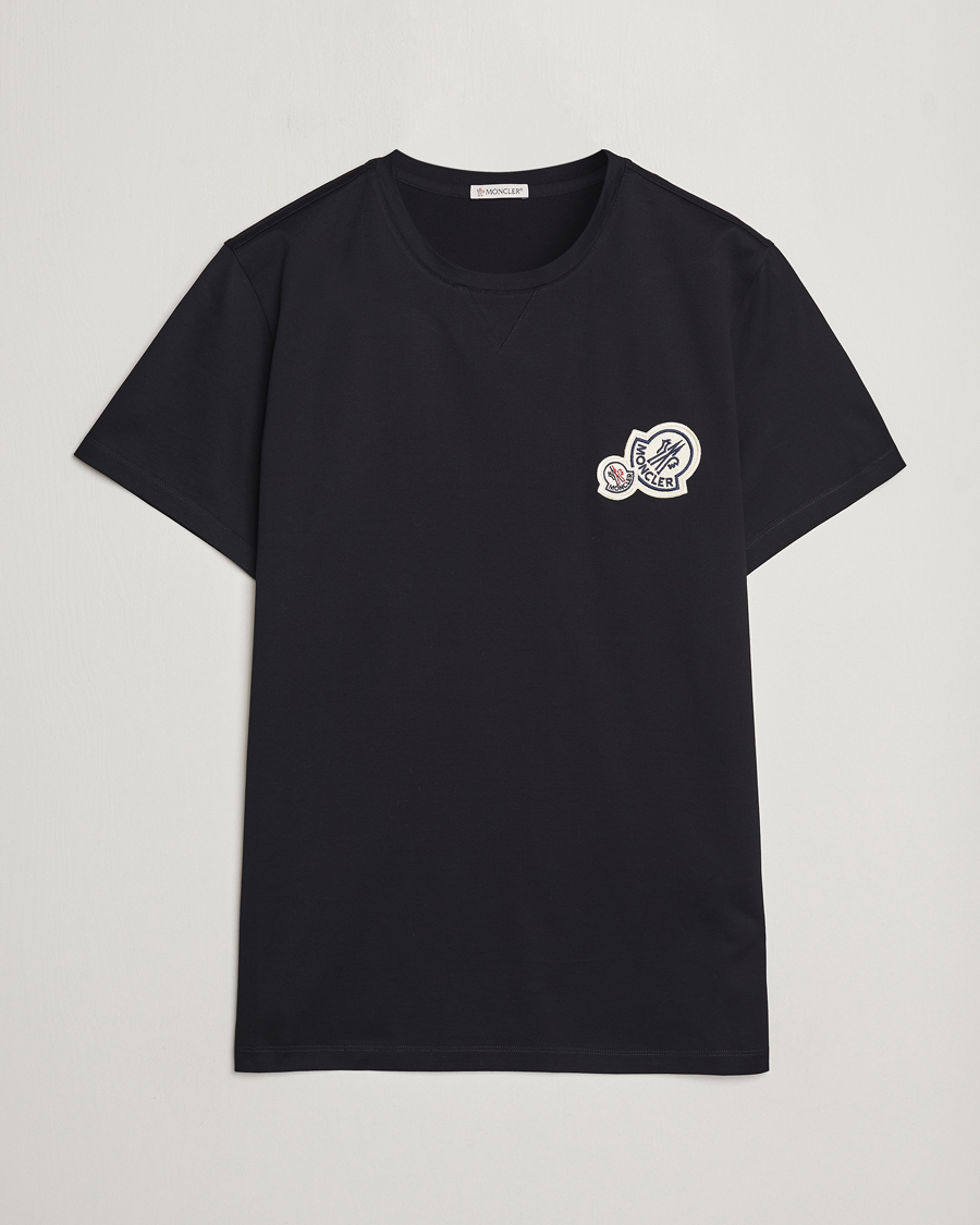 Herren | T-Shirts | Moncler | Double Logo T-Shirt Black