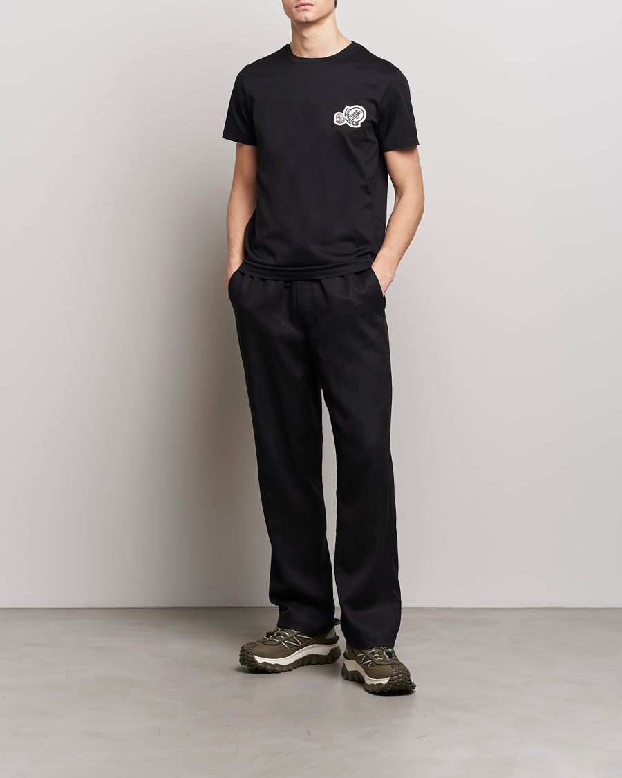 Herren | T-Shirts | Moncler | Double Logo T-Shirt Black