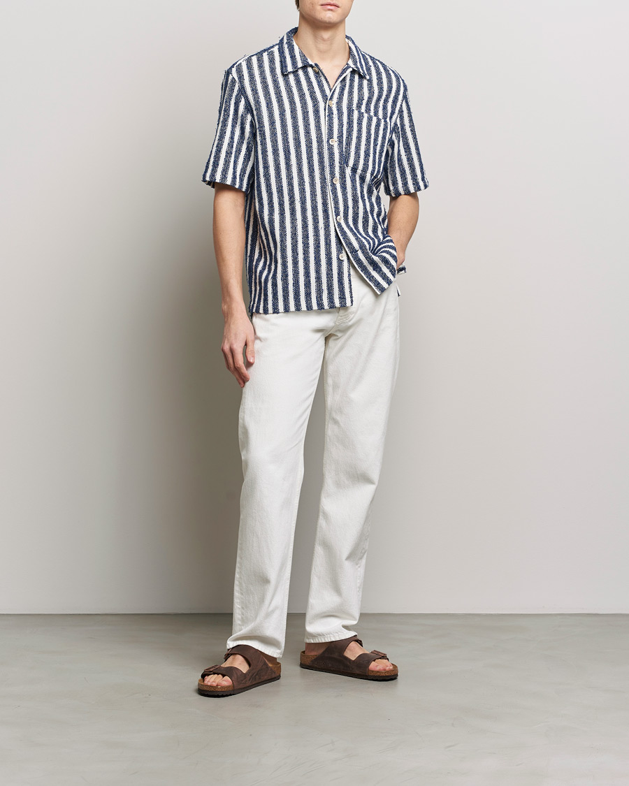 Herren | Hemden | Sunflower | Spacey Shirt Navy Stripe