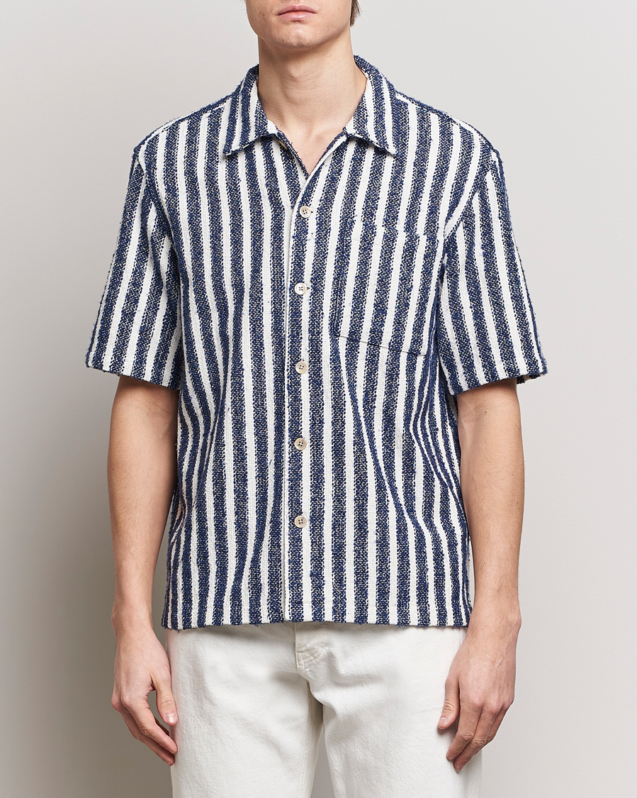 Herren | Hemden | Sunflower | Spacey Shirt Navy Stripe