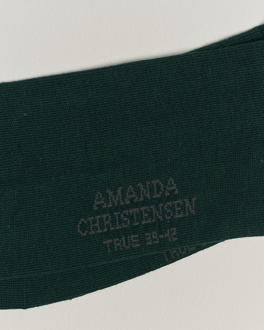 Herren | Normale Socken | Amanda Christensen | 3-Pack True Cotton Socks Bottle Green