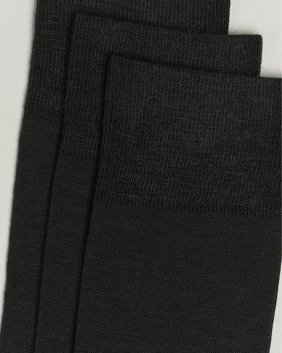 Herren | Normale Socken | Amanda Christensen | 3-Pack Icon Wool/Cotton Socks Dark Brown