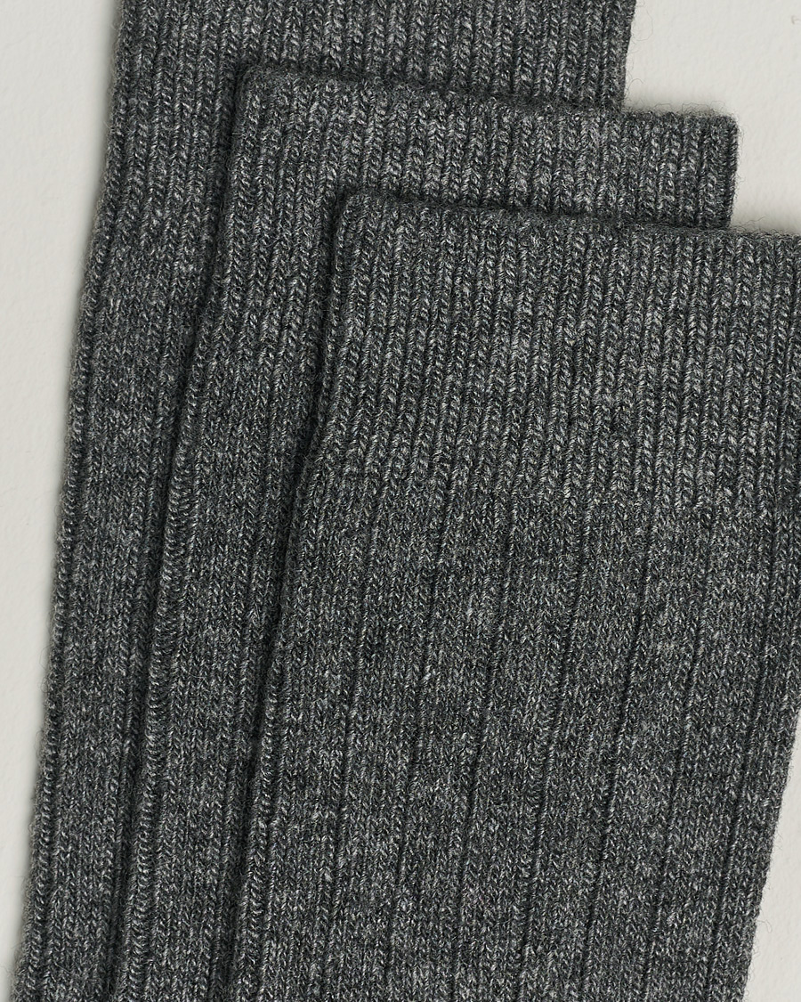 Herren | Normale Socken | Amanda Christensen | 3-Pack Supreme Wool/Cashmere Sock Grey Melange