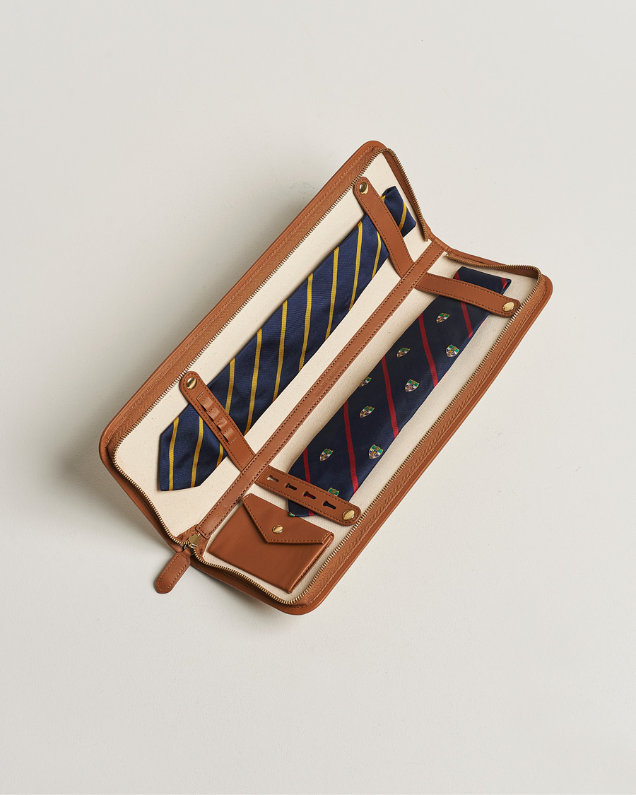 Herren | Ralph Lauren Home Garrett Leather Tie Case Brown | Ralph Lauren Home | Garrett Leather Tie Case Brown