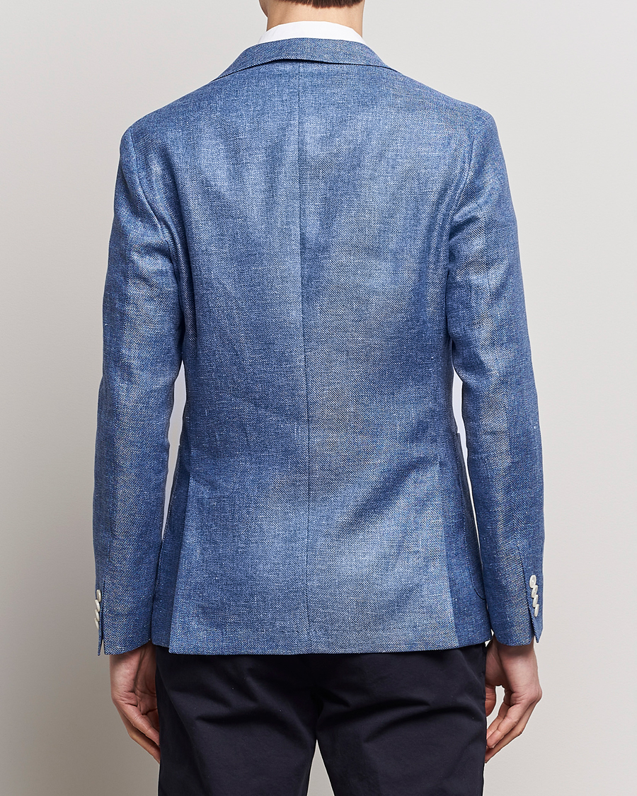 Herren | Sakkos | BOSS BLACK | Hanry Linen Blazer Medium Blue