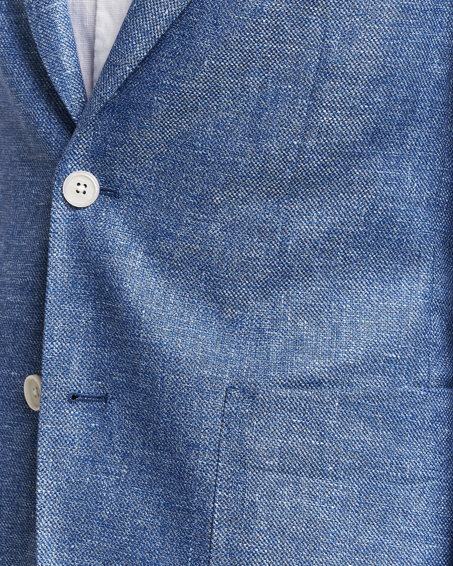 Herren | Sakkos | BOSS BLACK | Hanry Linen Blazer Medium Blue