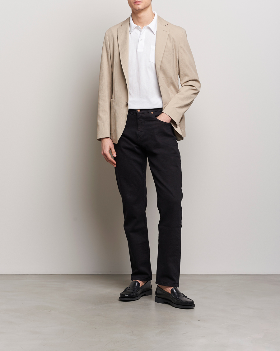 Herren | Sakkos | BOSS BLACK | Hanry Cotton Seersucker Blazer Dark Beige