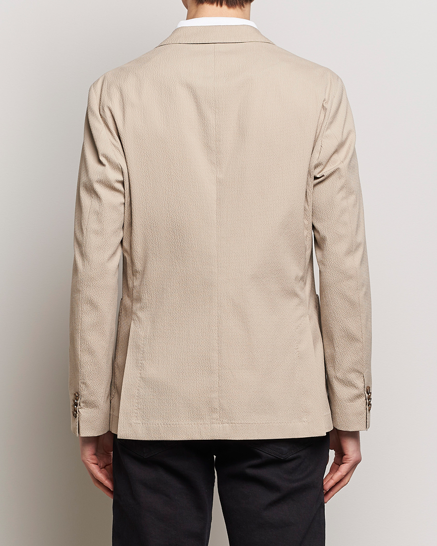 Herren | Sakkos | BOSS BLACK | Hanry Cotton Seersucker Blazer Dark Beige